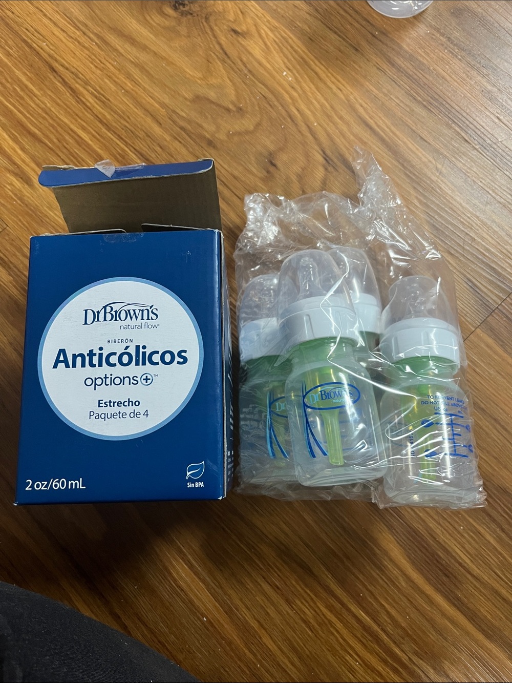 Dr. Brown's Green Baby Bottles - Anticólicos Options+ (Pack of 4)